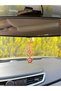 Gilded Red Turtle Metal Evil Eye Beaded Car Mirror Ornament Car Amulet Evil Eye Protection - 3