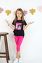 Girl's Suit Kuromi Printed Black T-Shirt 2-Piece Leggings Suit Summer Casual Combination 3-7 Years Old - 5