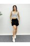Women's Black Layered Ruffled Wrap Fabric Mini Skirt - 2