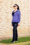 Women's Lilac Zippered Hooded Diving Scuba Fabric Sports Tracksuit Set 21Kestax11 - 6