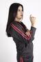 Women's Smoked Fuchsia Stripe Zip Hooded Diver Scuba Bottom Top Sports Tracksuit Set 21Kestax11 - 6