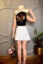 Fly Wheel Tie Linen Skirt - 5