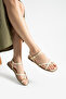 Beige Ringed Sandals - 8