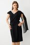Mi Front Stone Stripe and Chiffon Detailed Dress - 4