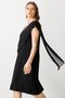 Mi Front Stone Stripe and Chiffon Detailed Dress - 5