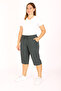 Women's Comfortable Fit Smoked Linen Hambez Capri – Summer Casual Model - 4