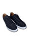 8790 Black Nubuck Leather White Sole Lace-Up Men's Casual Shoes - 5