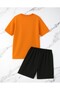 Unisex Diamond Women's Portrait Design Printed Tshirt Shorts Set - 2