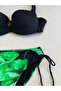 Women's Black Buckle Detailed Green Pattern Bikini Suit Hzl25S-Lc3352 - 6