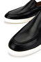 Men's Genuine Leather Black Leather Loafer Shoes - 4