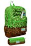 Primary School Boy's Four-Eye Backpack and Pen Holder Set - Green Brown Craft
