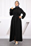 Black Sleeve Elastic Ferace - 2
