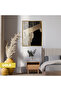 Amazing | Abstract | 1-Bronze Black Patterned Model | Framed Tempered Glass Table Single Vertical