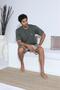100% Cotton Combed Short Sleeve Shorts Pajama Set (Enjoy Luxury and Comfort Together) - 3