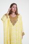 Women printed jalabia kaftan dress - 2