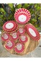 Pink Butterfly 24 Pcs Breakfast Set with Handles - 4