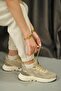 Women's Beige Sneakers Daily Comfortable Athletic Shoes 043 - 6