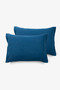 Lona 2-Piece Linen Pillow Case 50X70 Navy Blue - 2