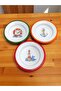 3-Piece 16cm Enamel Plate Set, 16 cm Enamel Appetizer Plate, Presentation Plate, Enamel Plate, Retro Luxury - 2