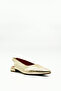 Gold Color Genuine Leather Slingback Ballerinas – 2 cm Heels - 4