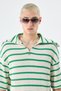 ZIPPER DETAILED STRIPED OVERSIZE KNITWEAR-BENETTON - 5