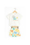 Girl's Daisy Patterned Shorts Skirt Set - 2