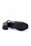 Kindep (Ces) Genuine Leather Thick Heeled Women's Sandals Black - 4