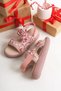Kindep (Arzen) Stone Detailed Daily Orthopedic Girls Sandals Shoes Pudra - 3