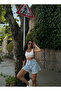 Women's High-Waisted Tassel-Hem Bell-Look Denim Shorts - 3
