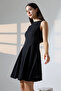 Women's Zero Sleeve Mini Flounced Dress - 3