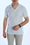 Syf Nurse Collar Striped T-Shirt Gray - 4