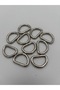 10-Piece Silver D Ring 2 cm