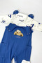 Car Embroidered Baby Boy Jumpsuit 3-Piece Jumpsuit Set – Bodysuit, Jumpsuit and Socks |   3-6-9 Months Baby Outfit - 5