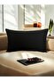 Ki̇ssen Black Linen 30X50 Throw Pillow Cover - 2