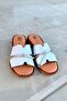 Women's Kari Genuine Leather Stone Detailed Slippers - 3