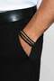 Gray Hematite Stone Adjustable Men's Steel Triple Bracelet Set - 3