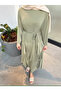 Women's Layered Long Slim Summer Modal Dress - 3