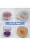 Set de 12 capace elastice, silicon, 6 mărimi diferite, transparente - 4