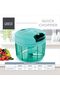 Multipurpose Plastic Vegetable Chopper Cutter 3 Blades, Pool Green (725 ml) - 5