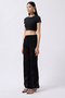 Black Knitted Knitwear High Waist Wide Leg Design Beach Pants 004 - 7