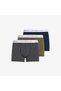 3 Piece Trunk Print Men's Gray/Khaki/Navy Blue Boxer - 4