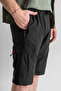 Men's Black 5 Pockets Outdoor Cargo Capri Shorts Breathable Lycra Fabric - 6