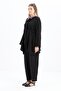Black-Asymmetrical Cut Buttoned Shirt - 3