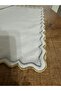 1 Piece Stain Resistant Gardenia Double Wrap Embroidered Runner on Linen - 3