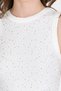 Ecru Stone Embroidery Detailed Halter Neck Knitted Tank Top 0349 - 4