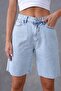 High Waist Comfortable Fit Above Knee Denim Shorts Jeans Shorts 70367 - 2