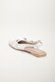 Badın Babet White Patent Leather Cross Strap Open Back Pointed - 5