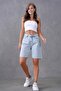 High Waist Comfortable Fit Above Knee Denim Shorts Jeans Shorts 70367 - 4