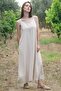 Luna - Maxi Dress with Strap – Cream - 4
