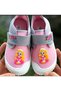 Velcro Girl Children's Slippers Cute Girl Printed Anti-Slip Sole Nursery Home School Shoes - 4